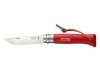Opinel Nóż Colorama 08 Red+ rzemień